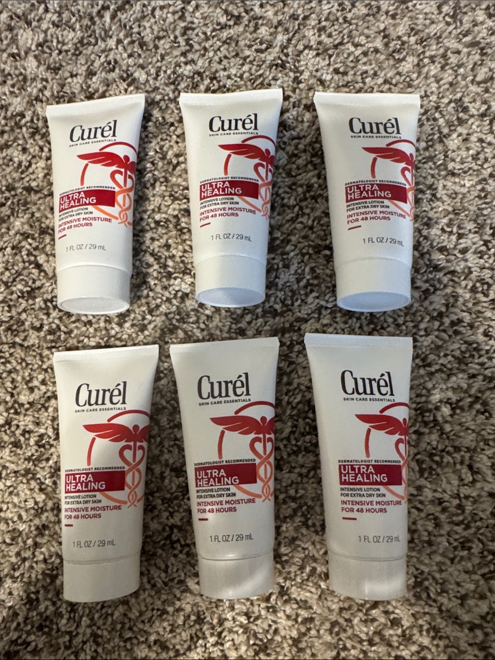 6 count Curel Ultra Healing Intensive Moisture Lotion -  (1 fl oz each)